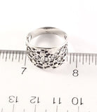 Sterling Silver Circles Ring. R051204 Size About 8 &1/2
