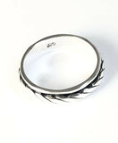 Handmade Sterling Silver 925 Rope Design Spin Spinner Ring Size 11