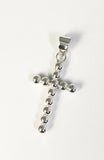 Handmade Sterling Silver Beads High Polish Cross Pendant.