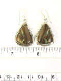 Native American Sterling Silver Navajo Indian Boulder Turquoise Earrings. Signed