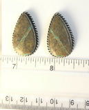 Native American Sterling Silver Navajo Indian Royston Ribbon Turquoise Earrings