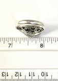 Sterling Silver 925 Oval Cushion Cut Amethyst Filigree Size 6 Ring Bali Jewelry
