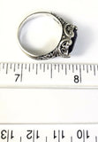 Sterling Silver 925 Oval Cushion Cut Amethyst Filigree Size 6 Ring Bali Jewelry