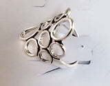 Sterling Silver Circles Ring. R111905 Size Just Under 8 & 1/2