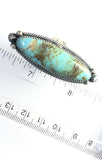 Large Native American Sterling Silver Turquoise Ring Size 9 & 1/2 Adjustable