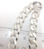 Sterling Silver Reversible Link 925 Italy Chain 24" Weighs 113.60 grams LC042201