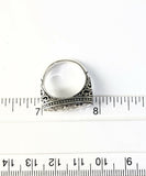 Sterling Silver 925 Oval Hammered Filigree Size 8 Ring R112610 Bali Jewelry