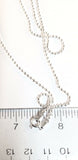 Thin 22" Sterling Silver Bead Chain. Weighs 5.0 grams. BC090402