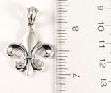 Sterling Silver High Polish Fleur De Leaf Pendant.