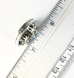 Sterling Silver 925 Oval Blue Topaz Filigree About Size 9 Ring Bali Jewelry