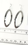 Sterling Silver 925 Hammered Marquis Cut Dangle Hook Earrings  Jewelry