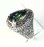 Sterling Silver 925 Pear Faceted Mystic Topaz Ring R012810 Size 9 Bali Jewelry