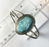 Native American Sterling Silver Sonoran Turquoise Navajo Indian Cuff Bracelet