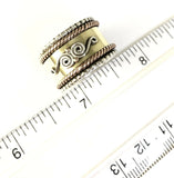 Handmade Sterling Silver Copper Brass Spinner Spin Ring Size 7 & 1/2  R032906
