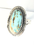 Native American Sterling Silver Jewelry Navajo Royston Turquoise Ring Size 7 1/2