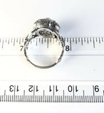 Sterling Silver Triangular Cushion Cut Triangular Onyx Ring Size 7 R022203