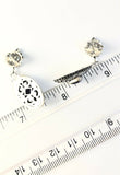 Sterling Silver 925 Square Amethyst Filigree Dangle Earrings Bali Jewelry