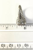 Sterling Silver 925 Square Citrine & CZ Filigree Size 9 Ring Bali Jewelry