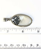 Sterling Silver 925 Mother Of Pearl Shell Oval Filigree Pendent Bali Jewelry