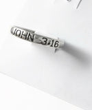 925 Sterling Silver Crosses & John 3:16 Size 5 Band Made In USA Albuquerque
