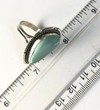 Native American Sterling Silver Jewelry Navajo Royston Turquoise Ring Size 8