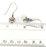Sterling Silver 925 Round Faceted Peridot Filigree Dangle Earrings Bali Jewelry