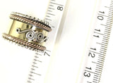 Handmade Sterling Silver Copper Brass Spinner Spin Ring Size 7 & 1/2  R032906