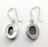 Small Sterling Silver Druzy Quartz Dangle Earrings