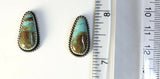 Native American Sterling Silver Navajo Indian Kingman Turquoise Earrings.