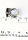 Sterling Silver Solid 925 Square Amethyst Filigree Size 7 Ring Jewelry R041904