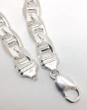 Italian Sterling Silver 28" Link Chain 925 Italy LC090301 Weighs 126.7 grams.