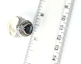 Sterling Silver 925 Pear Faceted Mystic Topaz Ring R012810 Size 9 Bali Jewelry