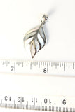 Sterling Silver 925 Leaf White Inlay Mother Of Pearl Shell Pendent Bali Jewelry
