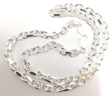 Italian Sterling Silver 925 Italy 20" Link Chain Weighs 52.10 grams.  LC042102