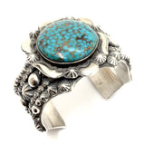 Native American Sterling Silver Turquoise Shannon Bellson Zuni Cuff Bracelet