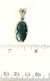 Sterling Silver 925 Long Oval Cushion Faceted Green Quartz Pendant Bali Jewelry