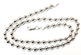 20" Long Sterling Silver High Polish Bead Chain. Weighs 25.4 grams.