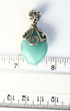Sterling Silver 925 Cushion Marquise Chalcedony Filigree Pendant Bali Jewelry