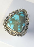Native American Sterling Silver Navajo Indian Turquoise Ring Size 6 & 1/2