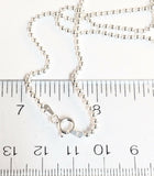 Thin 16" Italian Sterling Silver Bead Chain. Weighs 4.3 grams. BC090401