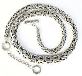 Graduated Indonesian 925 Sterling Silver 18” + 2” Adjustable Chain Bali Jewelry