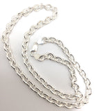 Italian Sterling Silver Link Chain 24" Long LC042001 Italy 925 Weighs 87.2 grams