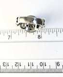 Sterling Silver Triangular Cushion Cut Triangular Onyx Ring Size 7 R061706
