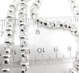 Italian Sterling Silver Link 24" Chain LC042101 Italy 925 Weighs 61.70 grams.