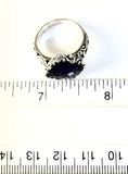 Sterling Silver 925 Square Cushion Amethyst Filigree Ring Size 8 Bali Jewelry