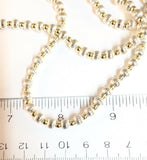 24" Two Tone Italian Vermeil Sterling Silver Bead Chain. Weighs 27.6 grams.