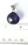 Sterling Silver 925 Pear Cushion Cut Filigree Amethyst Pendant Bali Jewelry