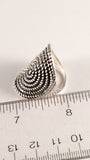 Sterling Silver Twist Swirl Ring. R050801 Size About 8&1/2