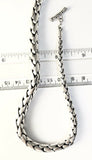 Thick Graduated Indonesian Sterling Silver 18” + 2” Adjustable Chain 98.4 grams.