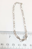 Thin Figaro Sterling Silver 925 Link Bracelet 7 "Weighs 2.80 grams LB090401